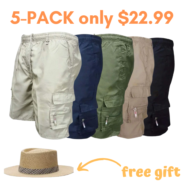 ð¥Men's Zipper Pockets Hiking Athletic Running Shorts